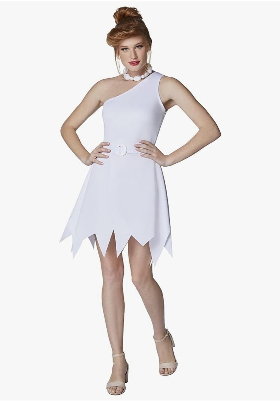 WILMA FLINTSTONE SPIRIT HALLOWEEN COSTUME DRESS & NECKLACE ADULT XL - Picture 1 of 11